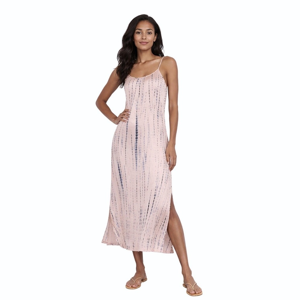 NorBlack NorWhite Dress Women's Size XS Pink Black Tie Dye Maxi‎ Slip